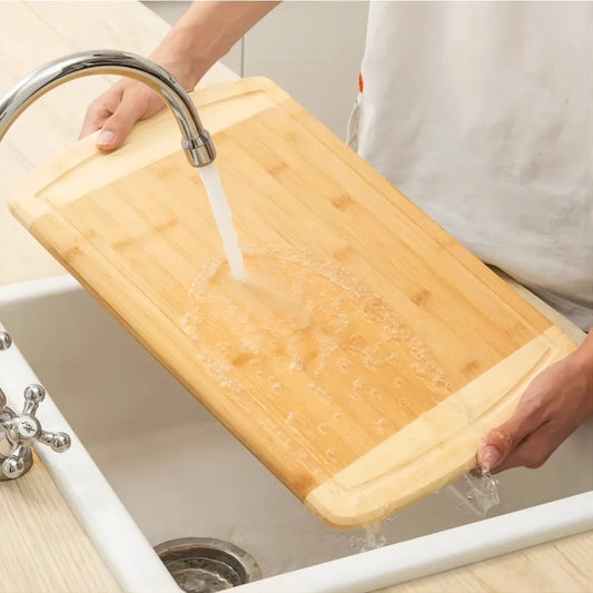 Bamboo Cutting Board, 12.4 x 17.7 inches, Bamboo